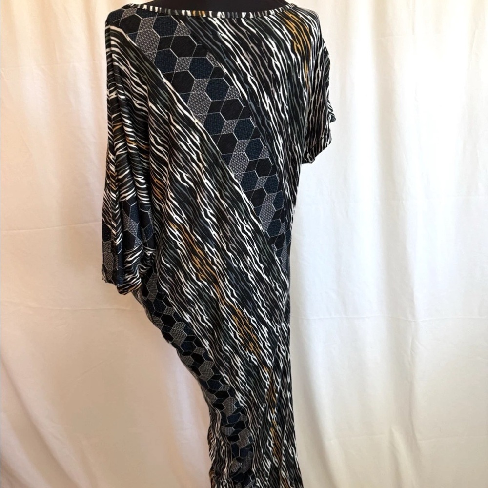 Custo Barcelona Knit Geometric Stripe Midi Dress - Size Small - Picture 4 of 5